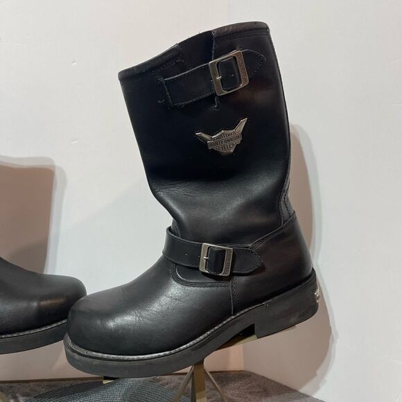 Harley Davidson Steel Toe 91137 ST Mega Conductor Boots Black Size 11.5 Men NWOT - Picture 3 of 16